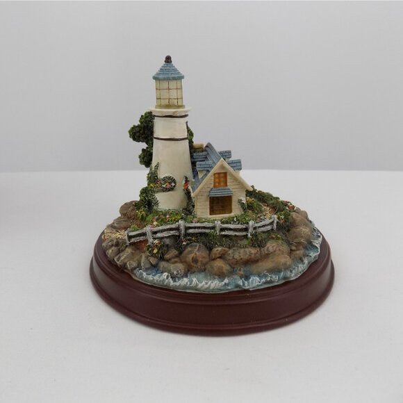 Thomas Kinkade Seaside Memories A Light in the Storm Lighted Lighthouse Figurine - Picture 5 of 10